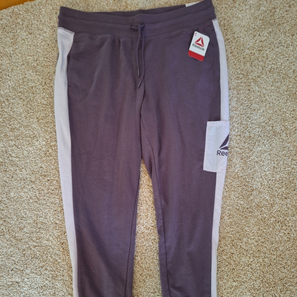 NWT Reebok level up women's purple joggers